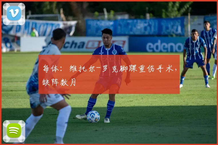 每体:维托尔-罗克脚踝重伤手术,缺阵数月